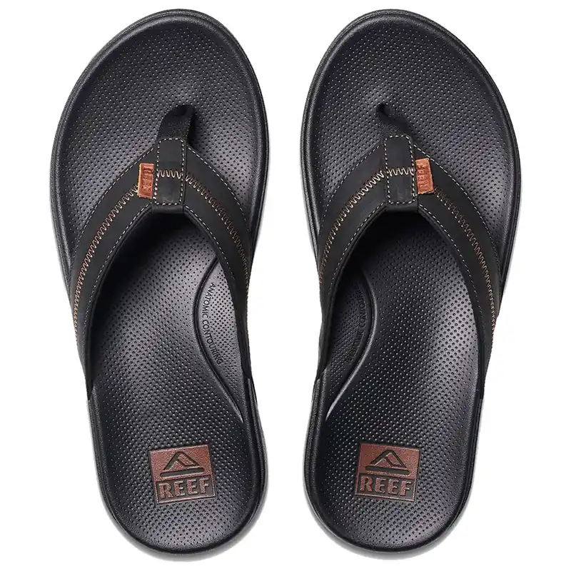 Prix Réduit Tongs Reef Cushion Phantom 2.0 Leather Brown Black