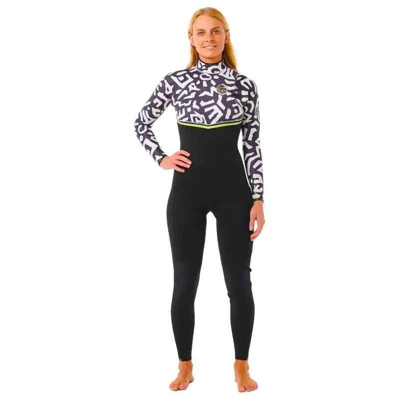 Vente Directe Combinaison Surf Rip Curl E-bomb 4/3mm Gb Zip Free Sub Black Lime DA