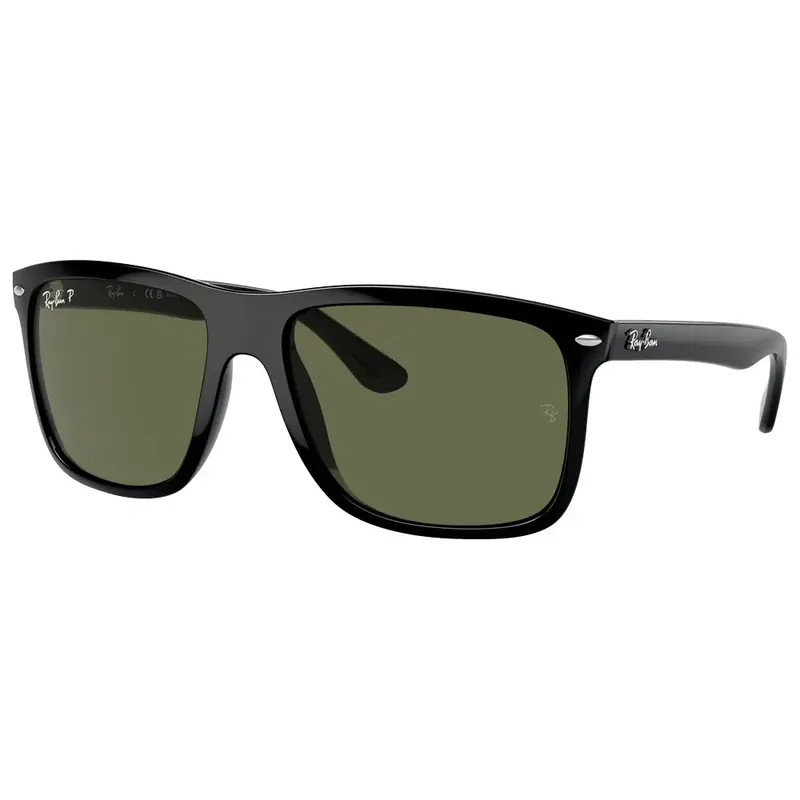 Lunettes de soleil Ray Ban RB4547 Boyfriend Two Polished Black Green Polar Prix Promo