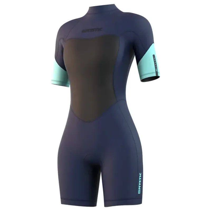 Certifié Shorty Surf Mystic Brand 3/2 Back Zip Flatlock Night Blue