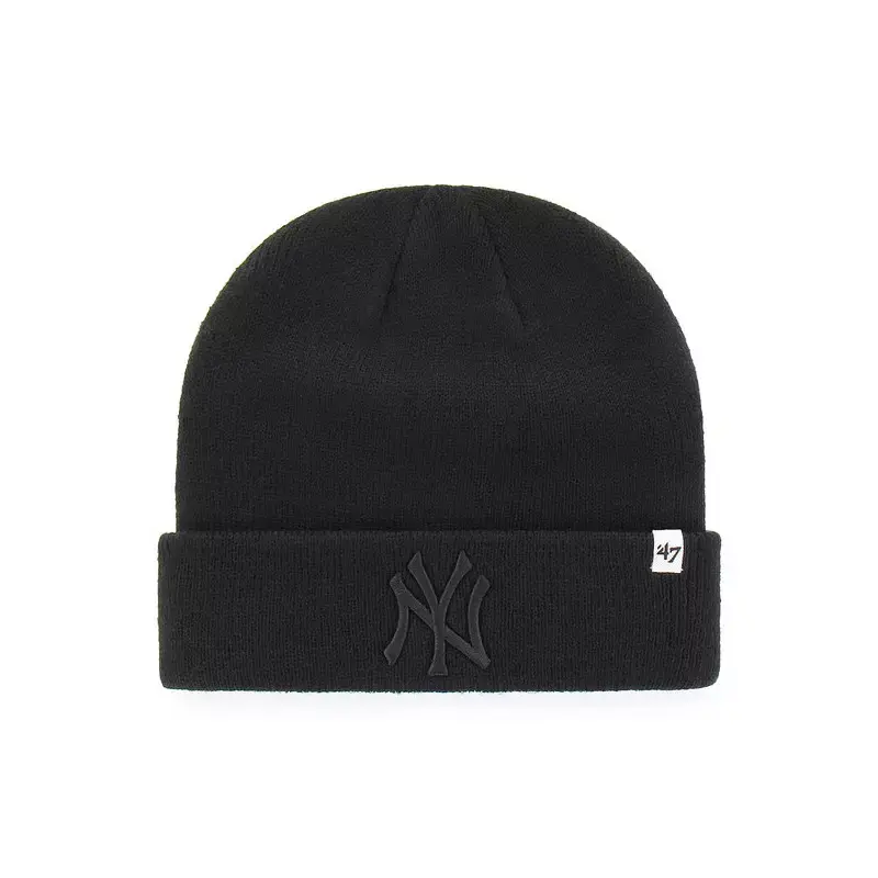 47 BEANIE MLB NEW YORK YANKEES RAISED BKD BLACK Haute Qualité