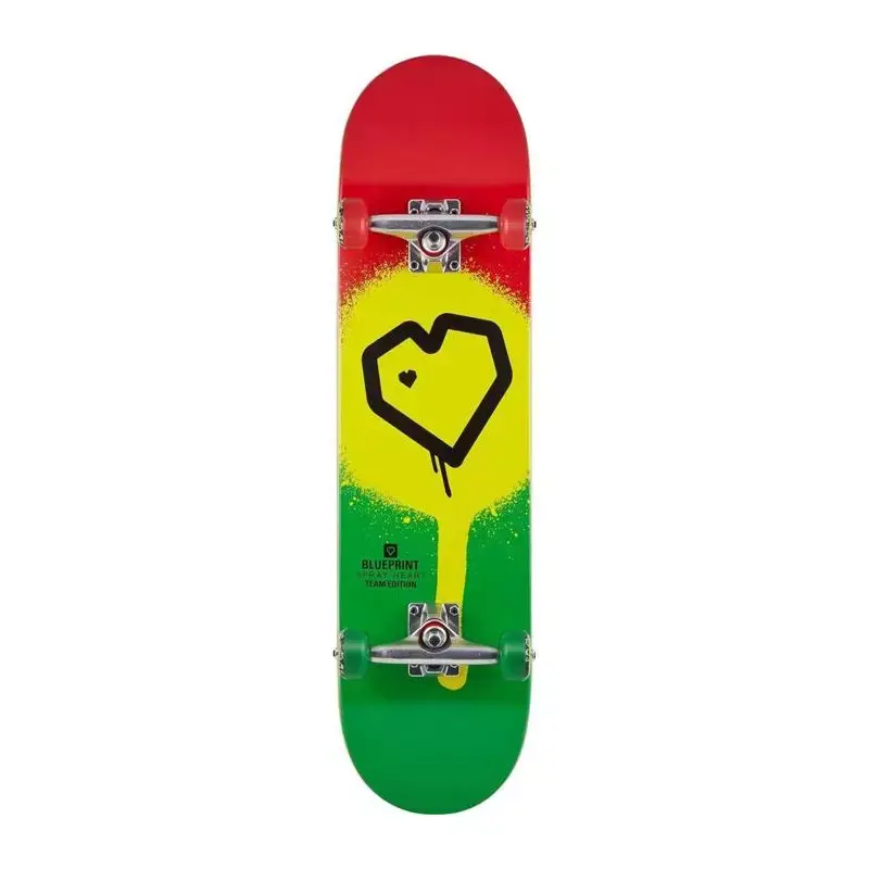 Vente Flash Skate BLUEPRINT Spray Heart V2 Rasta 8.0