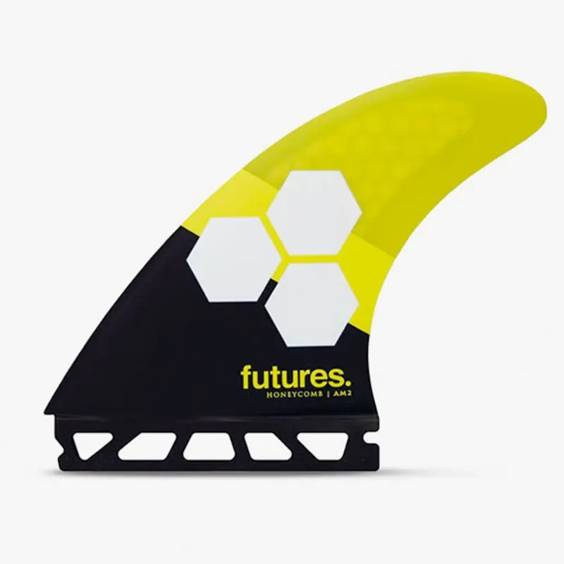 Ailerons Futures Thruster - FAM2 Al Merrick RTM Hex black & yellow Taille Large Taille Large Soldes