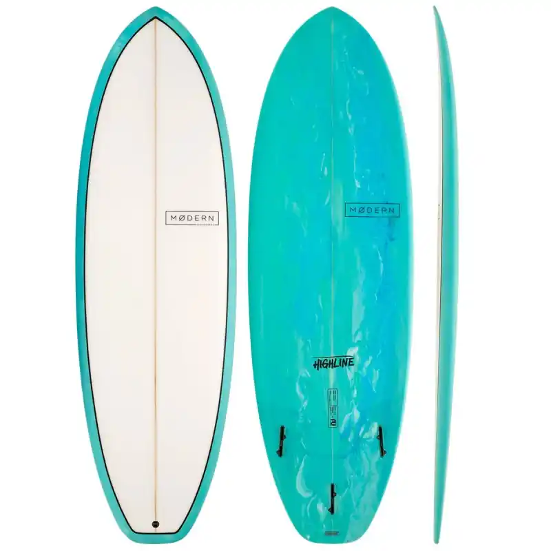 Certifié Planche de Surf Modern Surfboards Highline Sea Tint / FCS II