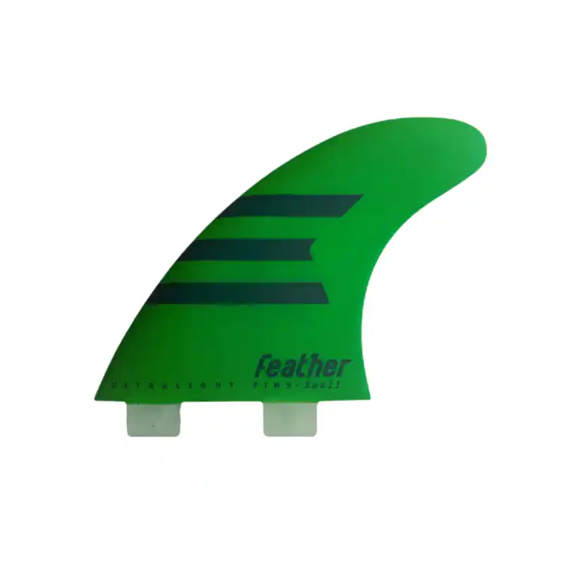 Soldes Ailerons Feather Fins Ultralight Epoxy Dual Tab Tri - Vert