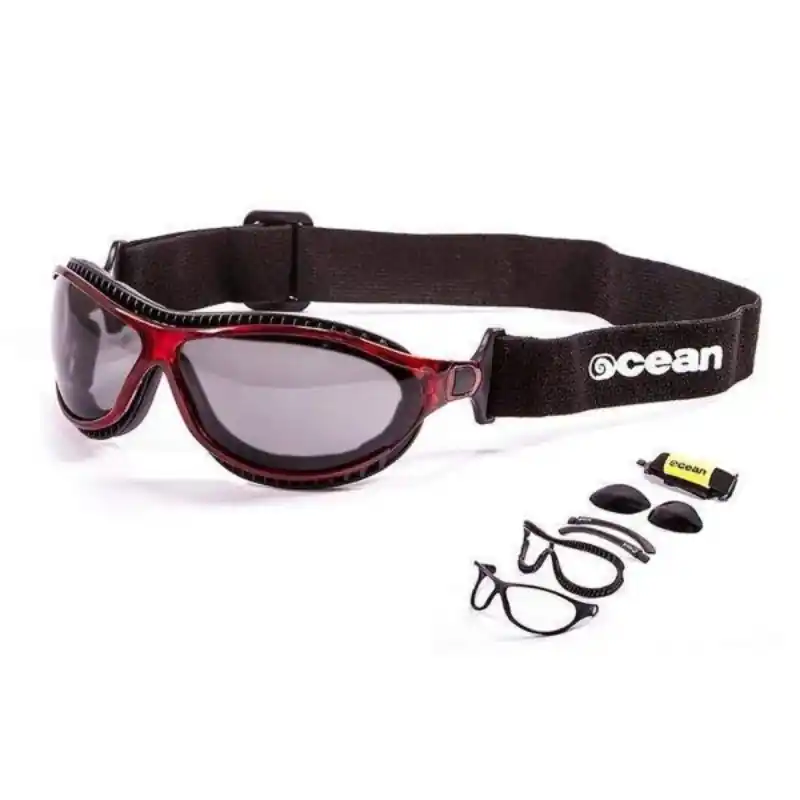 Lunettes Sports Ocean Sunglasses Tierra de Fuego - Rouge Verres Noir Dernier Modèle