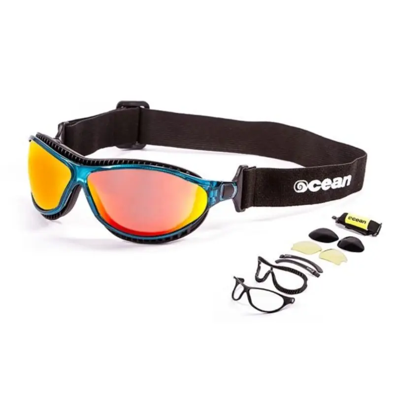 Offre Limitée Lunettes Sports Ocean Sunglasses Tierra de Fuego - Bleu Verres Rouges