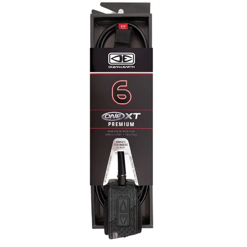 Meilleure Vente LEASH OCEAN EARTH 6‘ PREMIUM - BLACK