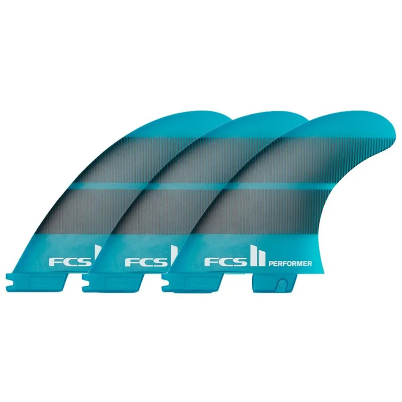 Vente Flash DERIVES FCS II PERFORMER NEO GLASS L TRI-FINS - TEAL