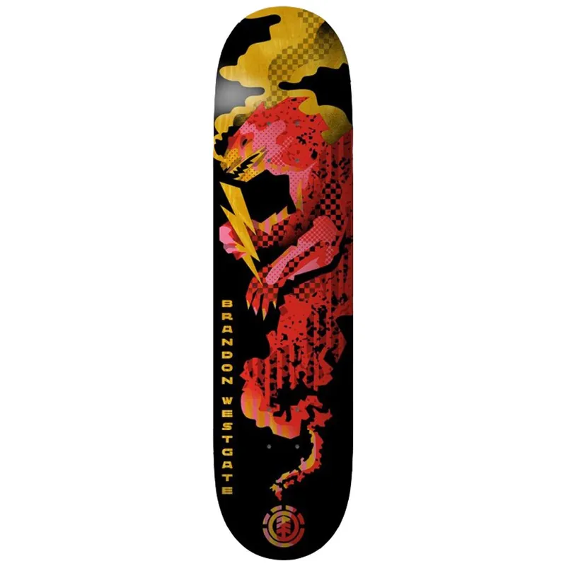 PLANCHE DE SKATE ELEMENT REPTILICUS WEST 8.5" Prix Cassé