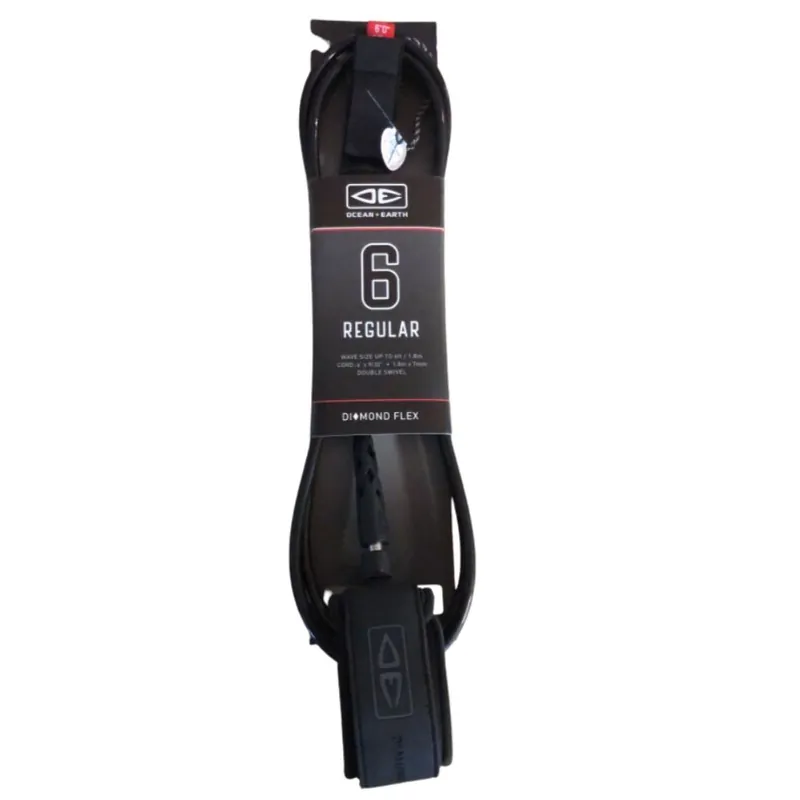 LEASH OCEAN EARTH 6‘ - BLACK Top Vente
