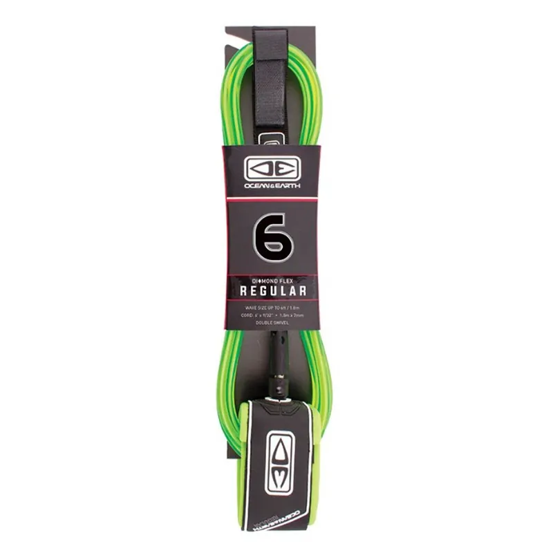 LEASH OCEAN EARTH 6‘ - VERDE Dernière Chance