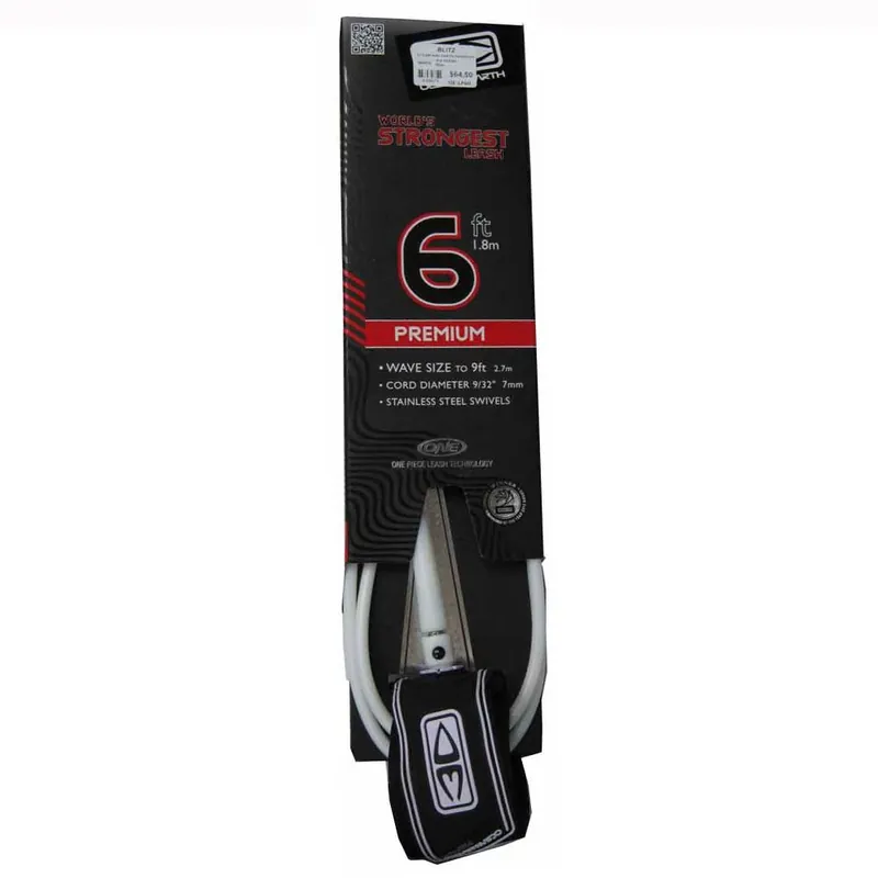 LEASH OCEAN EARTH 6‘ PREMIUM XT - WHITE Prix Réduit
