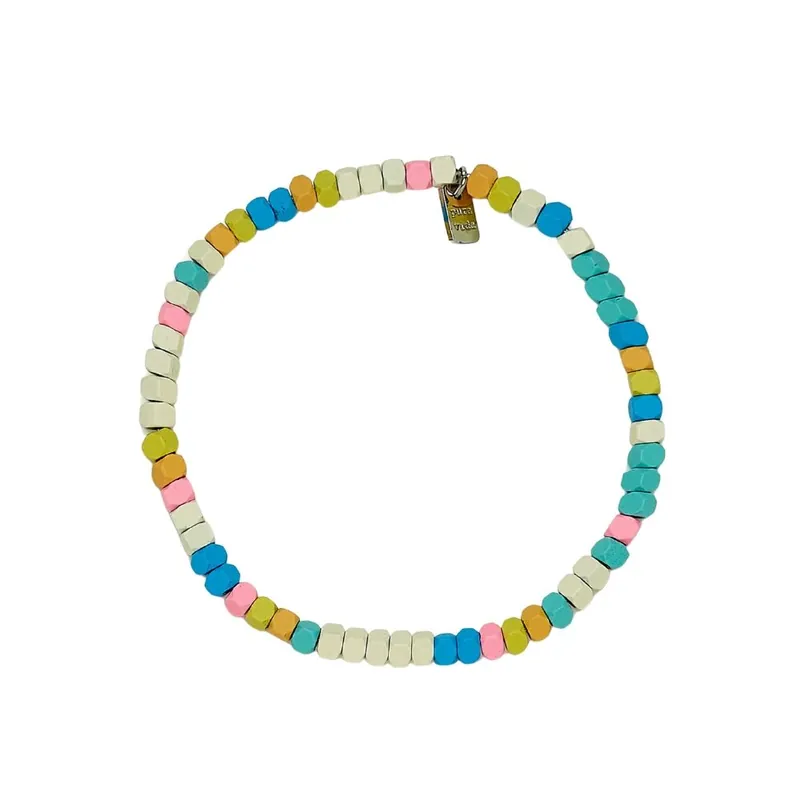 Meilleur Prix BRACELET PURA VIDA BAHAMA BEAD STRETCH SILVER