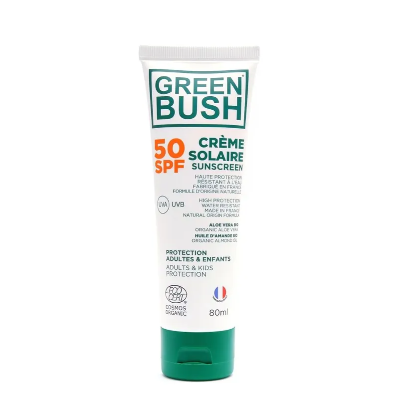 Prix Réduit CREME DE SOLEIL GREEN BUSH BIO COSMOS WHITE SPF50