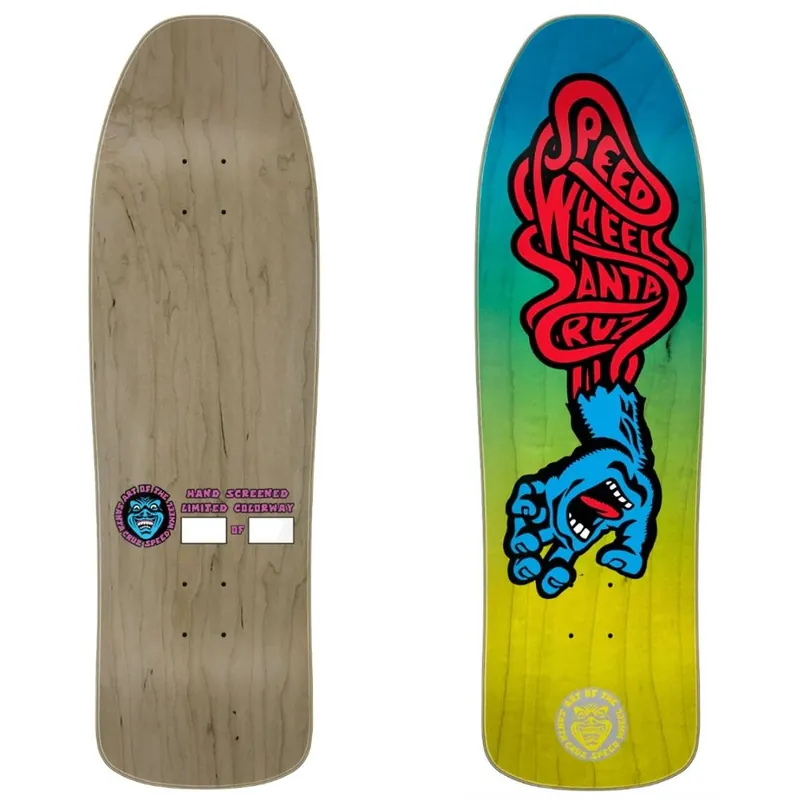 PLANCHE DE SKATE SANTA CRUZ SPEED WHEELS VEIN HAND 9.35‘‘ Dernier Modèle