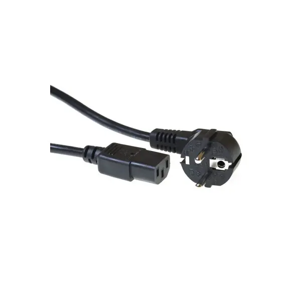 ACT AK5012 Power Cable 1.5m CEE7/7 Angled Male to C13 Connector Nouvelle Collection
