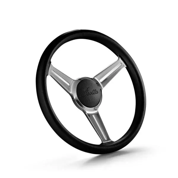 Meilleure Vente Isotta Cesca 3 -Spoke Stainless Steel Steering Wheel Black - 350 mm
