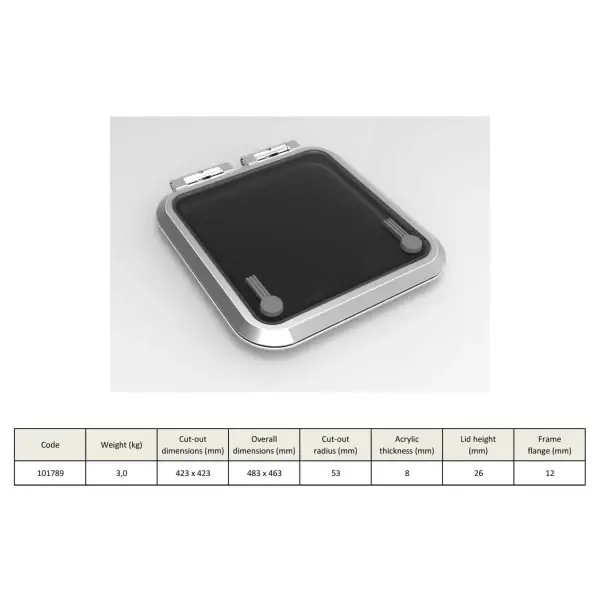 Achat Immédiat Goiot Christal 42.42 Satin opening aluminum Hatch 423 x 423 - 101789