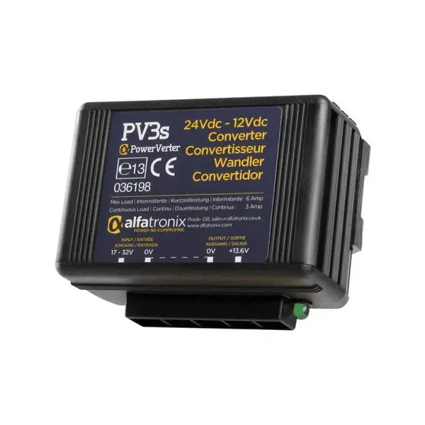 Alfatronix PV3S DC-DC Converter 24 to 12V 3a Commander Vite