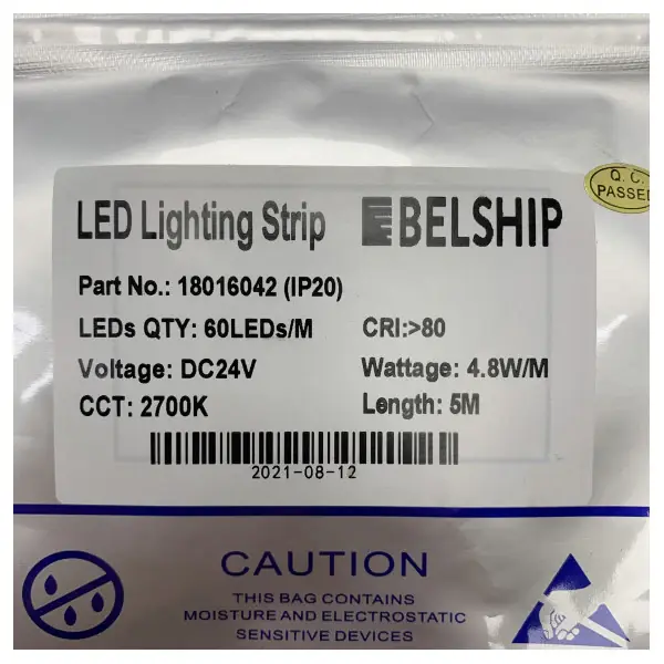 Belship LED Lighting Strip 24V 2700K 60LEDS/M - 18016042 Promotion