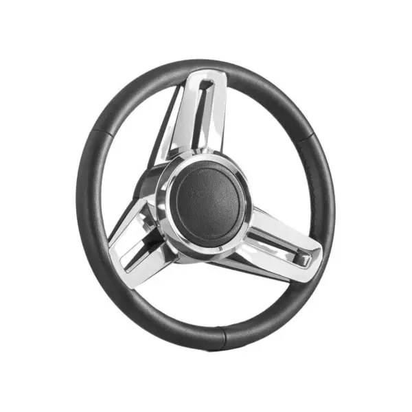 Isotta Daponte Stainless Steel Steering Wheel 350 mm Black Dernière Chance