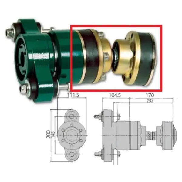 Aquadrive flexible shaft link CV10 - 6070025 Solde