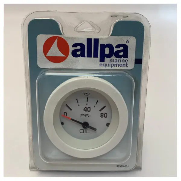 Réduction Teleflex Johnson Evinrude Oil Pressure indicator Display White - 67740P