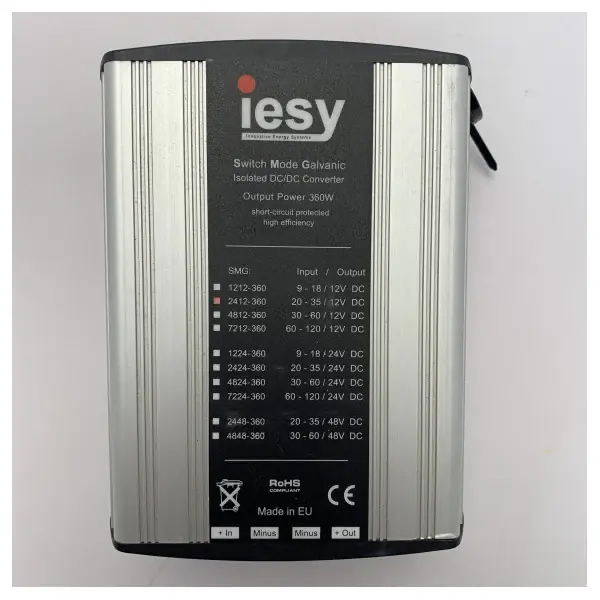 Isy SMG Galvanic Isolator DC - DC Converter 25 to 12V 25a - 2412-360 Commander Maintenant
