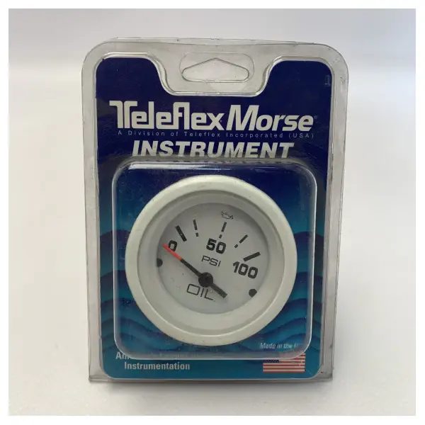 Expédition Rapide Teleflex Oil Press Display White 0 to 100 PSI - 81181E