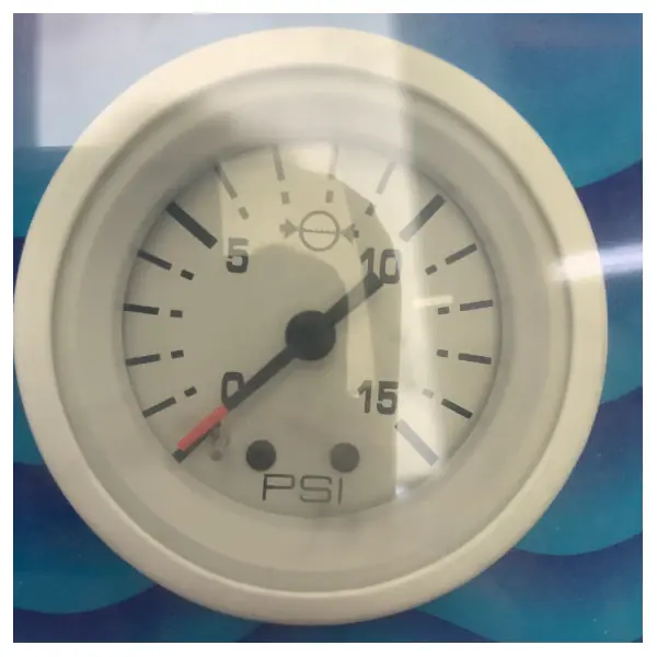 Teleflex 31375E White Waterpressure Indicator Display 0 to 15 PSI Soldes