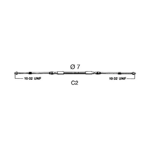 Ultraflex C2 Stainless Steel Engine Steering Cable 3.97m - 30115S Réduction