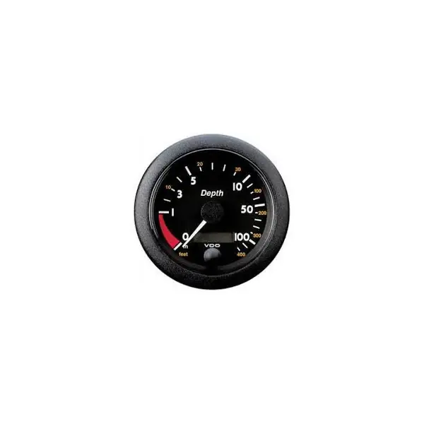 VDO Ocean Line 85 mm Black Depth Indicator Package-N01-400-328 Satisfait Ou Remboursé