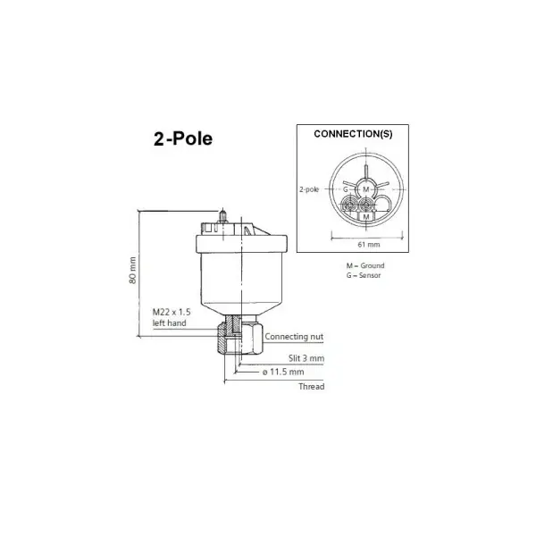 Commander Vite VDO 340 808/001/004 Engine RPM Speed indicator sensor