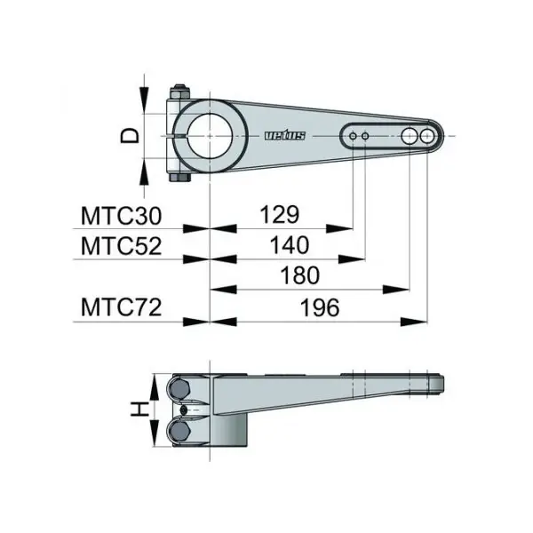 Used Vetus Aluminum Rudder Arm for 30 mm Shaft - Helm30 Achetez Aujourd'hui