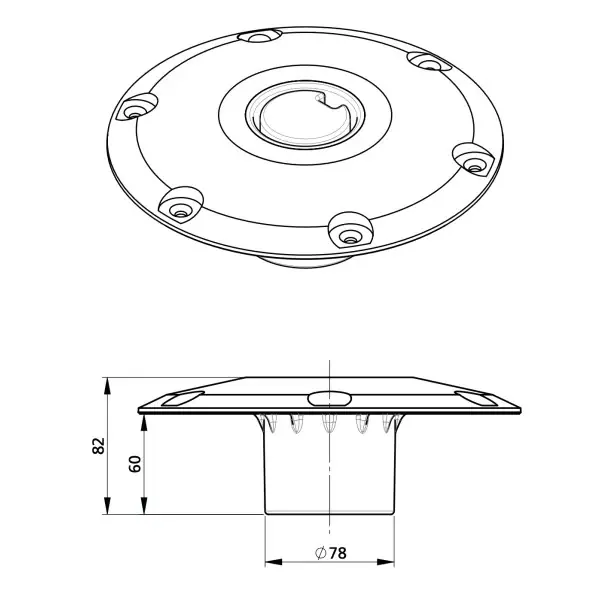 Vetus Aluminum Steering Support Footplate 229 mm - PCRBase Nouvelle Collection