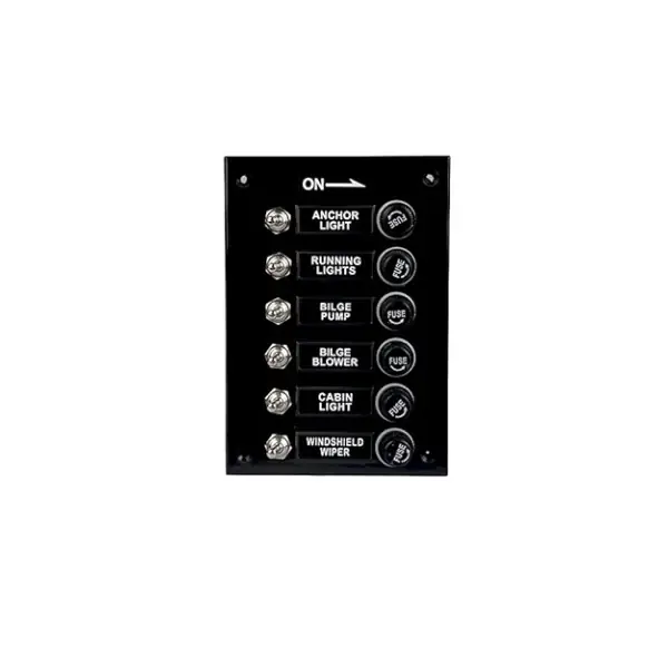 Talamex 6 -function electric 12V Switch panel with fuse - 14571006 Commander Maintenant