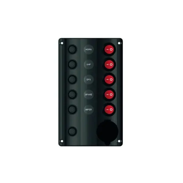 Meilleur Choix Allpa 12V 5 -function electric switch Panel Black - L0610226