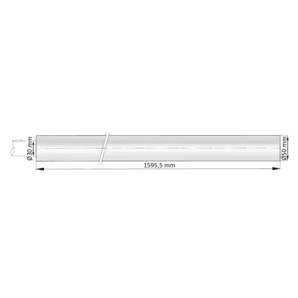 Vetus propeller broker polyester Ø30 mm - 1500 mm with lower - BG30/1500 Meilleur Prix