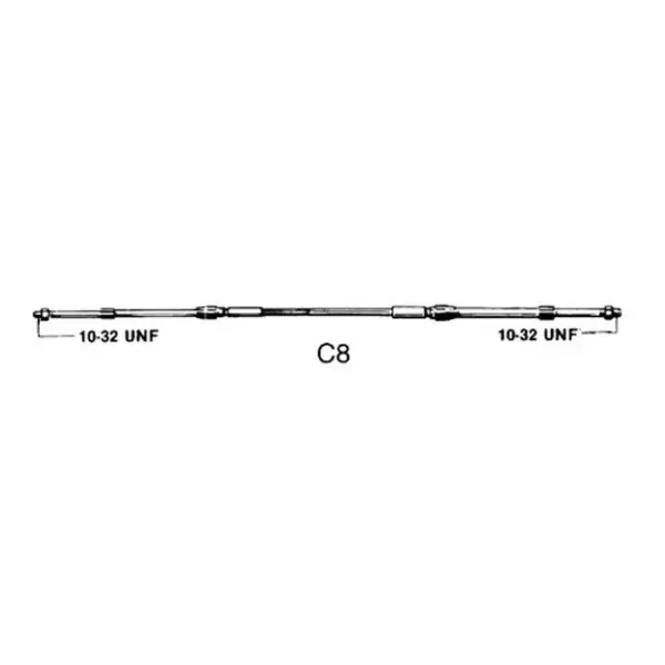 Prix Réduit Ultraflex C8 9FT 2.44m Stainless Steel Boat Steering Cable - 35377