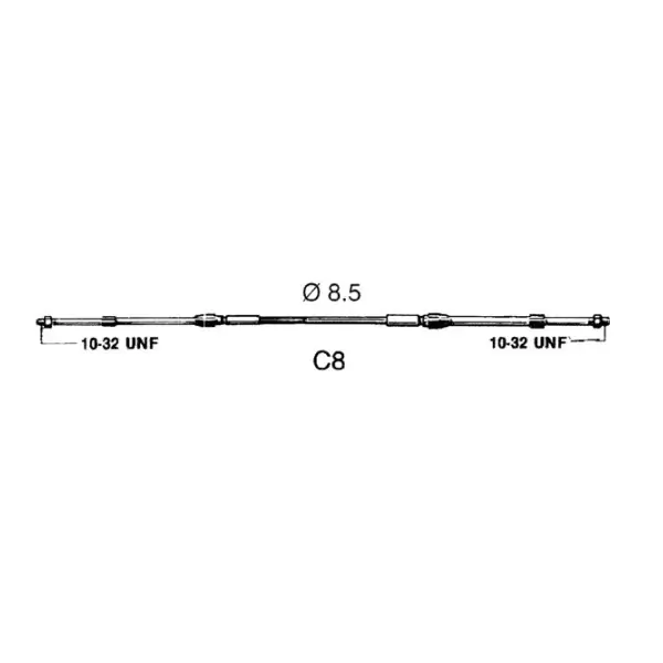Top Vente Ultraflex C8 Remote Engine Control Cable 2.75 meters - 30214U