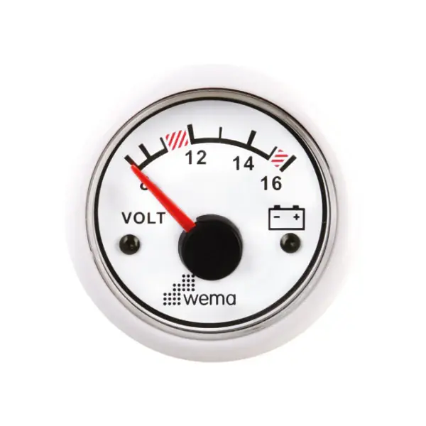 Wema White Battery Level Indicator White 0 - 16V - 110334 Soldes