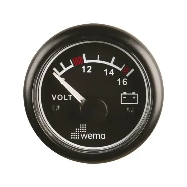 Wema 0-16V Battery Volt meter Display Black - 110330 Achat Immédiat