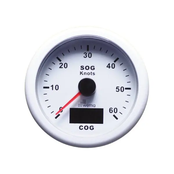 Wema GPS Boat Speed ​​indicator White 15 KN 27 km/h - 110396 Haute Qualité
