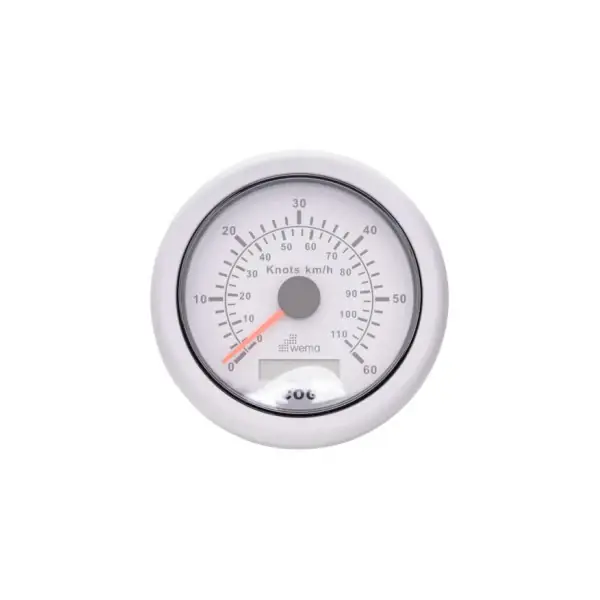 Wema GPS Boat Speed indicator Display White 60 Knots - 110389 Bon Plan