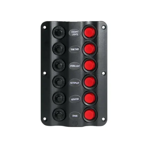Talamex Wave Battery Switch Panel 6 function 12V - 14576011 Commander Vite
