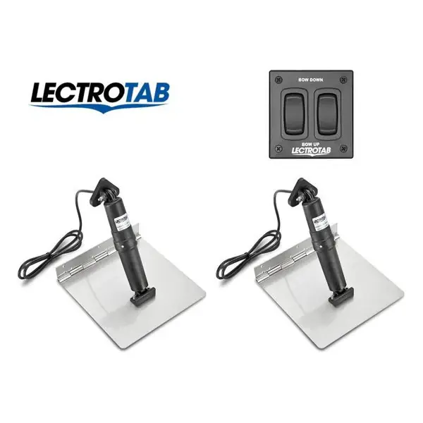 Expédition Rapide Lectrotab Kaf9x9 Stainless Steel Electric Trim Tab Kit 12V