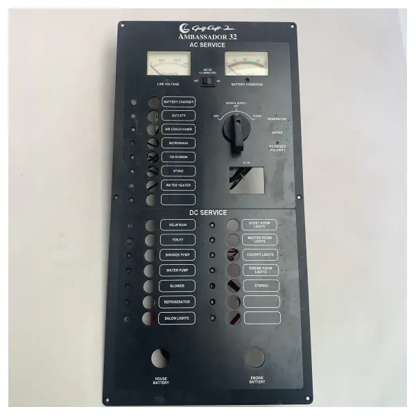 Gulf Craft Ambassador 32 AC DC Switch panel Authentique
