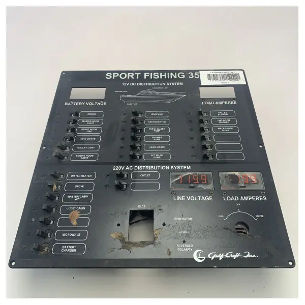 Gulf Craft Sport Fishing 35 AC DC Distribution Panel 12 - 230V - 020-4654-0 Affaire À Saisir