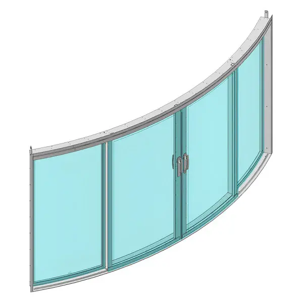 Promotion Saisonnière Used Trend Marine Curved Stainless Steel 4 Wing Opening Patio by 3450 x 2000 mm